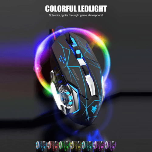 FunBug Premium RGB Gaming Mouse with adjustable DPI, 6 buttons, and LED lights