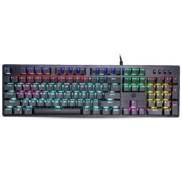 HP GK100 Mechanical Gaming Keyboard – RGB Backlit, Blue Switches, Anti-Ghosting - Image 4