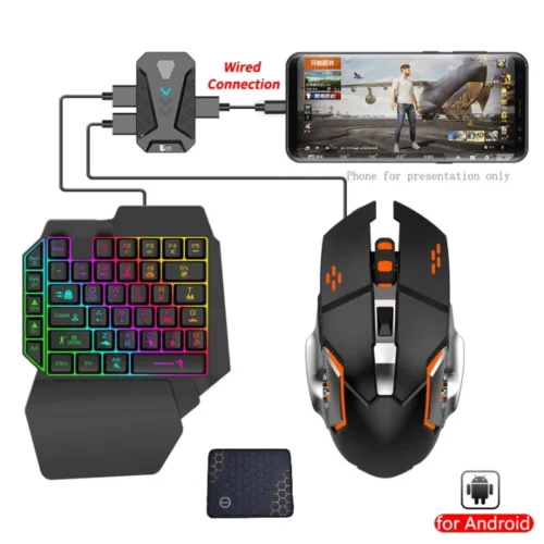 5 In 1 Combo Gaming Keyboard & Mouse – Wireless Bluetooth for PC & Smartphone - Image 2