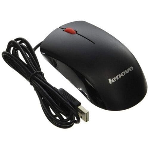 Lenovo USB Wired Optical Mouse with 1000 DPI precision and ergonomic design
