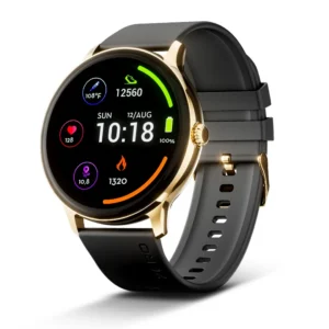 Zero Luna Smart Watch Black-Golden Edition – 1.39” Display, Bluetooth Calling, Waterproof Fitness & Health Tracker