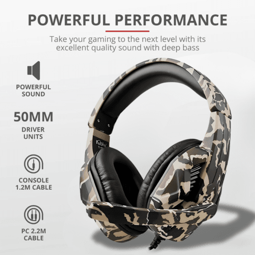 Kubite GX Gaming Headphones – Army Green Edition - Image 2