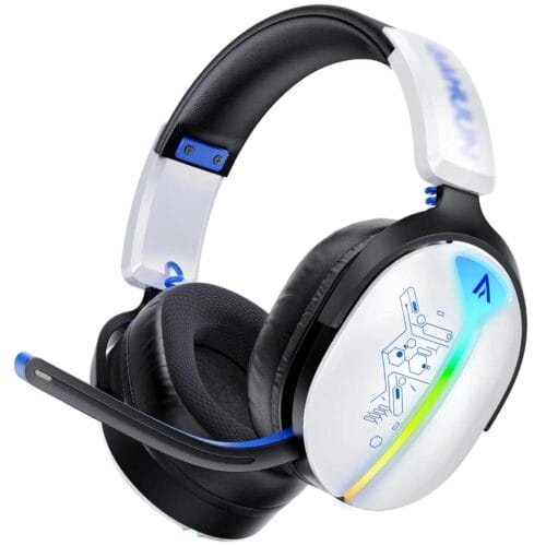 FunBug Wireless Gaming Headphones – Noise Cancelling, 7.1 Surround Sound, RGB Lights, Microphone