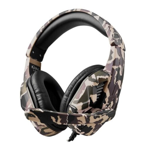 Kubite GX Gaming Headphones – Army Green Edition, Over-Ear Wired Headset with Mic, Surround Sound for PC, Laptop, PS4, and Xbox