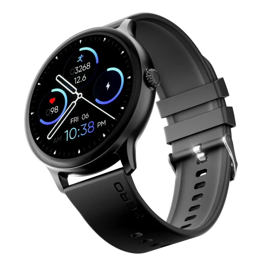 Zero Luna Smart Watch Full Black – 1.39” Display, Bluetooth Calling, Waterproof Health & Fitness Tracker