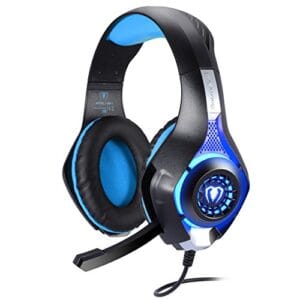 7.1 Gaming Headset with LED Lights, Noise-Cancelling Mic, Compatible with PC, PS4, PS5, Laptop